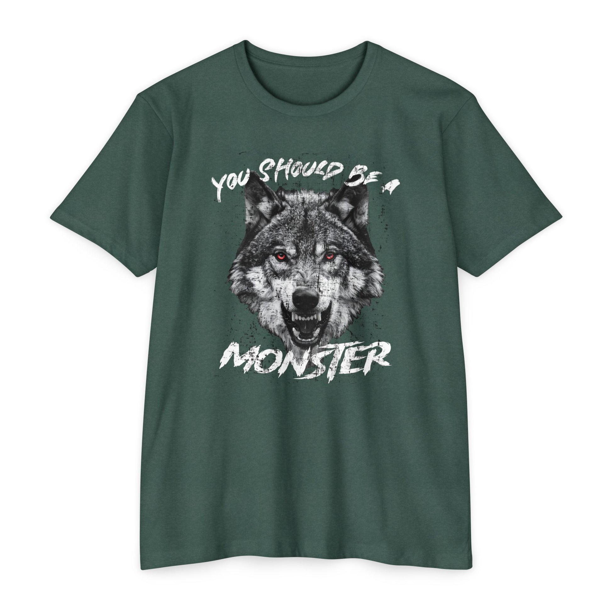 Motivational Gym Tee for Men | Alpha Mindset Tee | Be a Monster