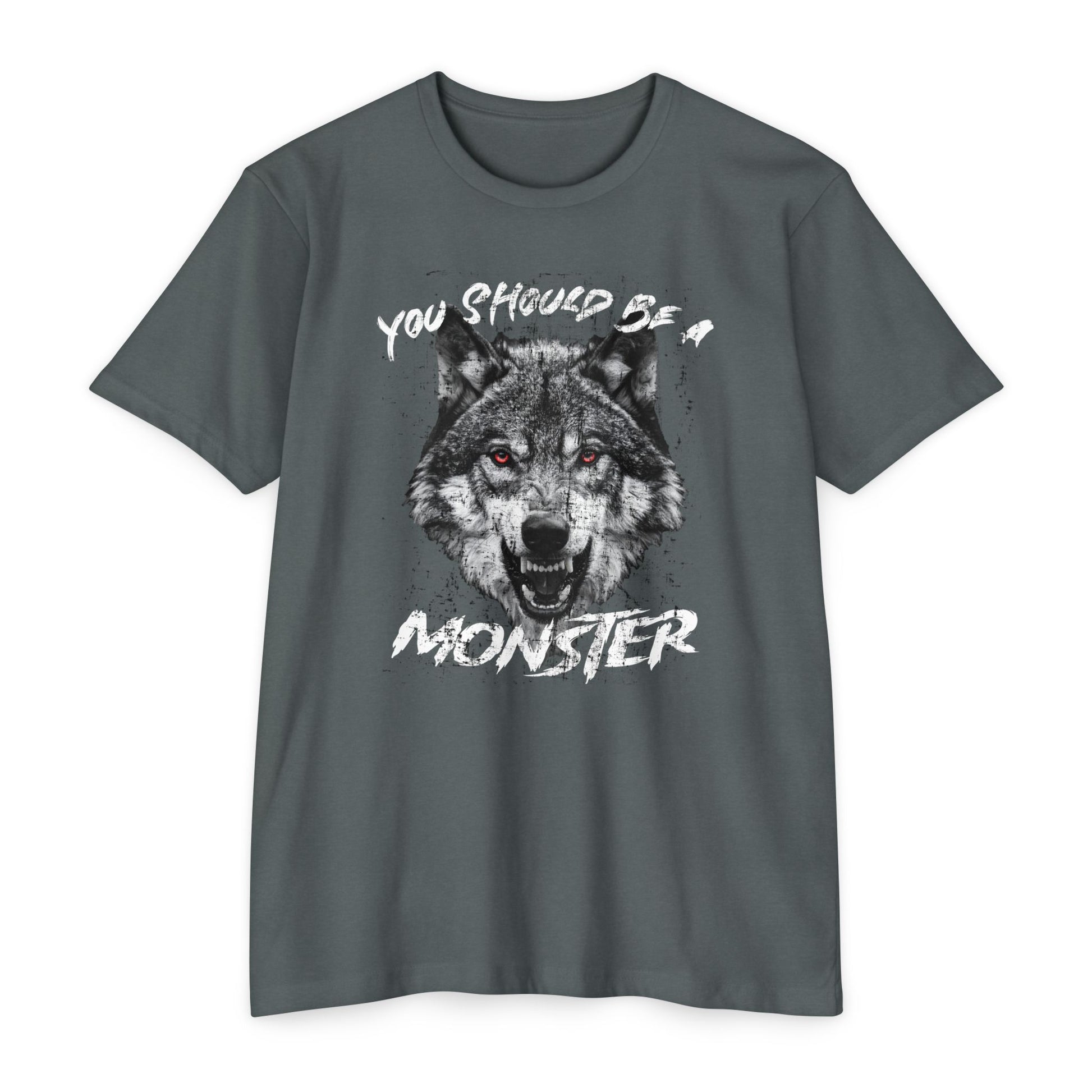 Motivational Gym Tee for Men | Alpha Mindset Tee | Be a Monster